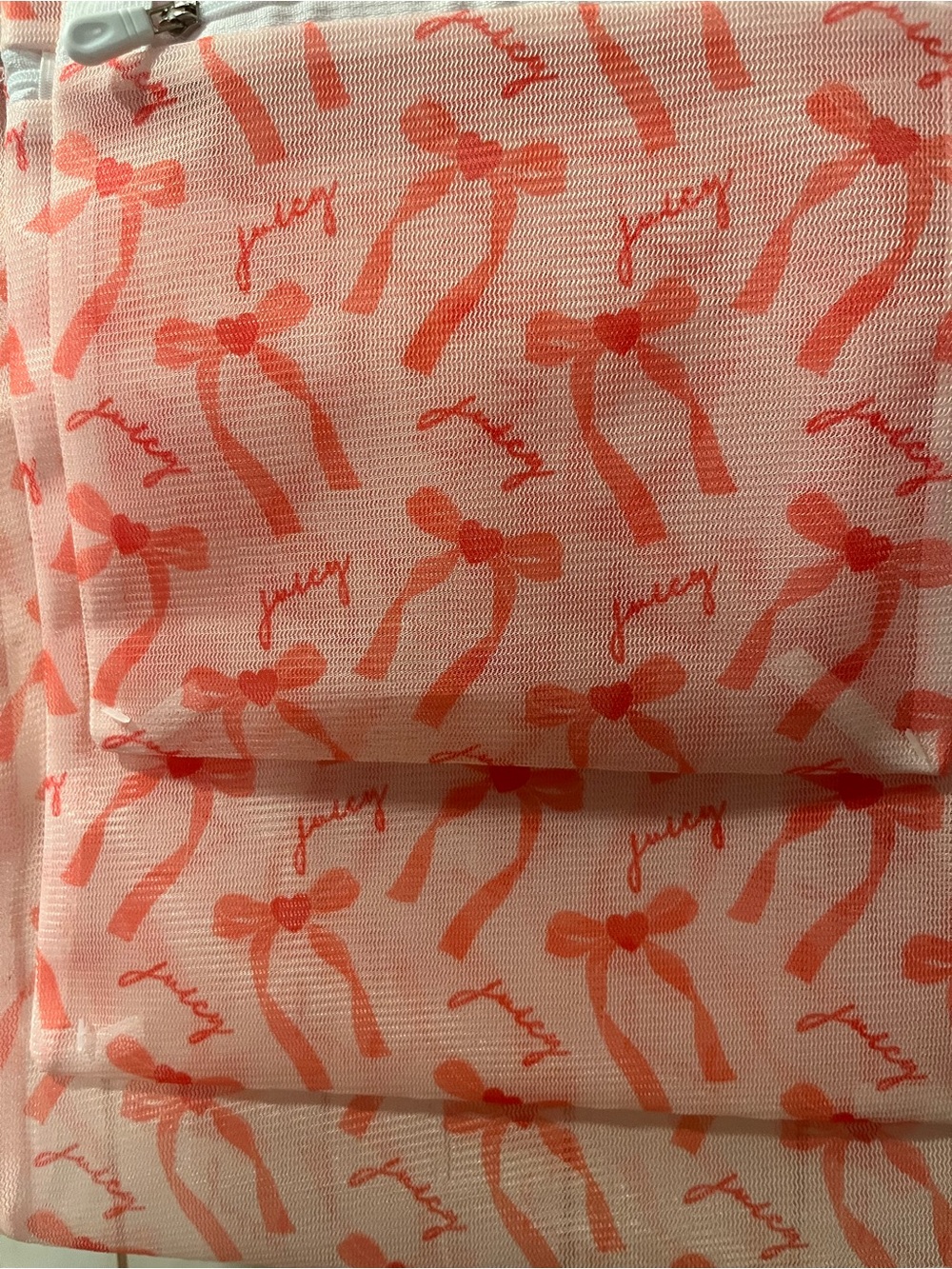 Juicy Couture Pink & Coral Mesh Wash Bag Trio - Picture 4 of 4